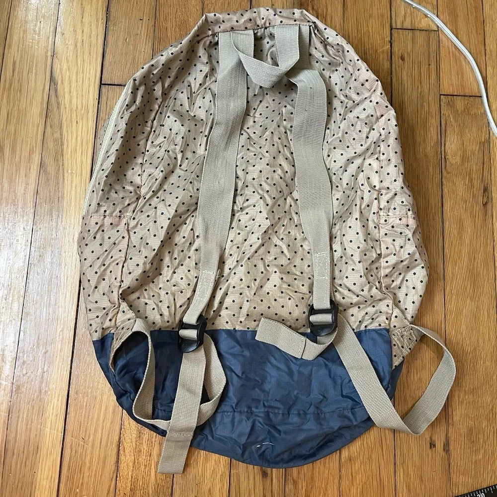 Herschel Supply Co. Packable Daypack Nylon Backpack Tan Polka Dot School Hiking